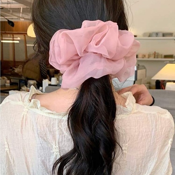 Set of 5 Neutral Colors Hair Scrunchies - Picture 4 of 8